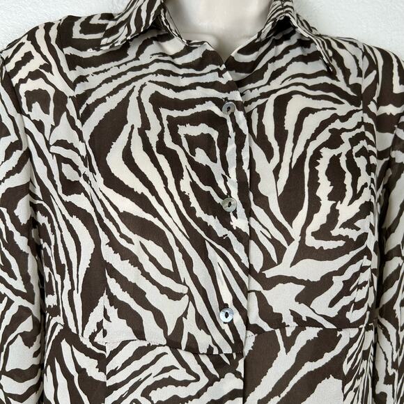 Essentials by Milano Women’s Sz S zebra lightweight animal print Bohemian Y2K - Picture 2 of 8